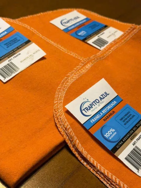 Franelas naranjas reforzadas Trapito Azul