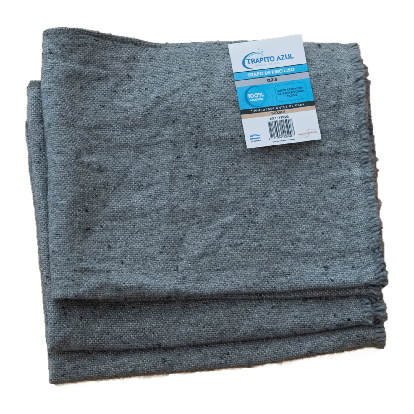Trapo de piso liso gris Trapito Azul